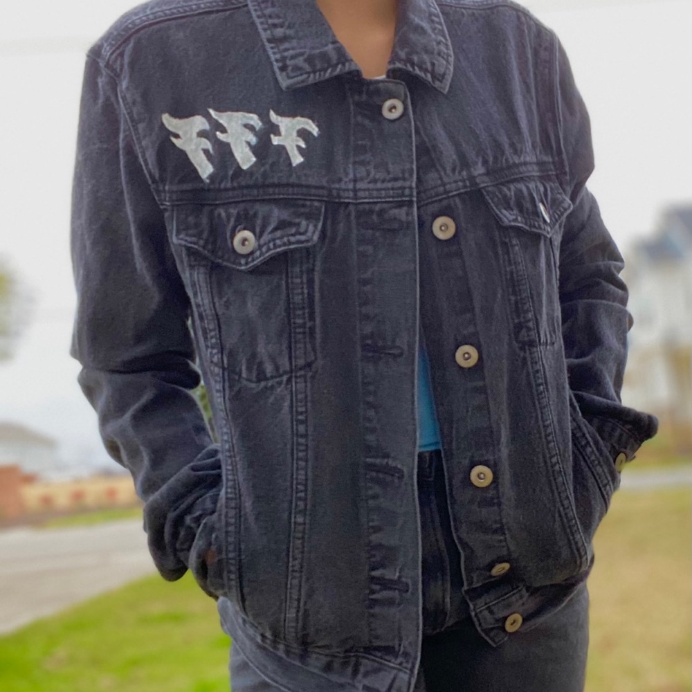 Custom black mean jacket